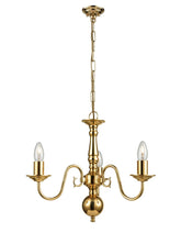 Franklite, Delft 3lt Fitting. Polished Brass